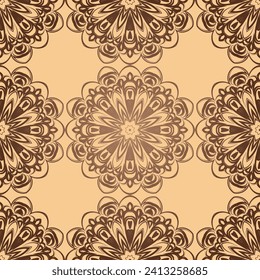 Abstract floral seamless pattern. geometry, mandala design. vector. for invitation, bridal, wedding, wallpaper.