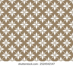 Padrão floral abstrato sem emenda. Ouro e ornamento branco. Textura elegante moderna repetindo. Fundo do vetor.