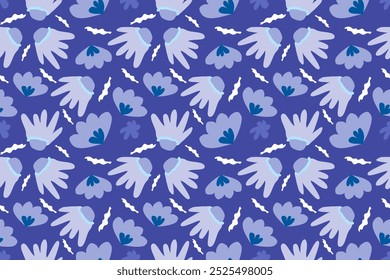 Abstract floral seamless pattern. Pattern with floral seamless. Grunge textured abstract art 