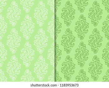 abstract floral seamless pattern with leaves