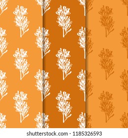 abstract floral seamless pattern with leaves