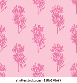 abstract floral seamless pattern with leaves