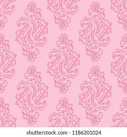 abstract floral seamless pattern with leaves