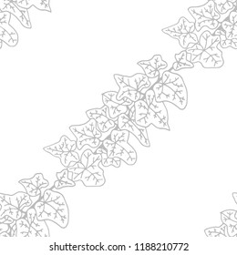abstract floral seamless pattern with leaves, ivy