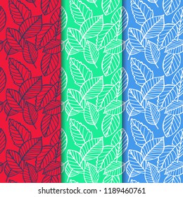 abstract floral seamless pattern with leaves