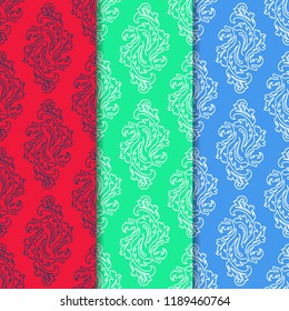 abstract floral seamless pattern with leaves