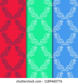 abstract floral seamless pattern with leaves