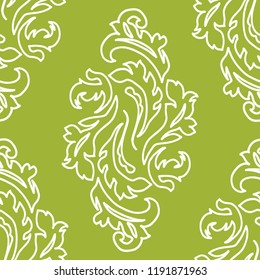 abstract floral seamless pattern with leaves