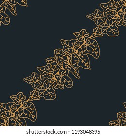 abstract floral seamless pattern with leaves, ivy