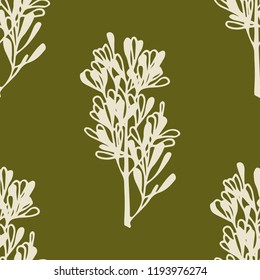 abstract floral seamless pattern with leaves