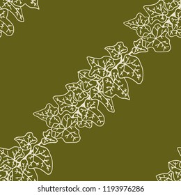 abstract floral seamless pattern with leaves, ivy