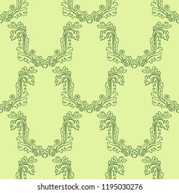 abstract floral seamless pattern with leaves