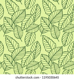 abstract floral seamless pattern with leaves