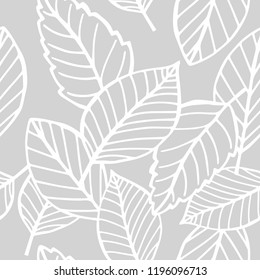 abstract floral seamless pattern with leaves
