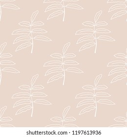 abstract floral seamless pattern with leaves