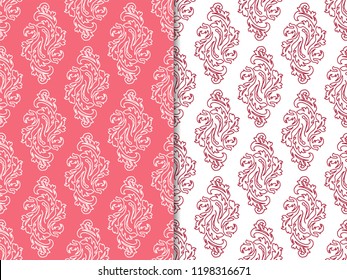 abstract floral seamless pattern with leaves