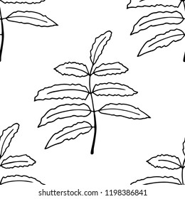 abstract floral seamless pattern with leaves