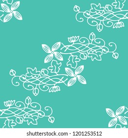 abstract floral seamless pattern with leaves
