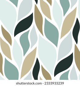 Abstract floral seamless pattern with leaves