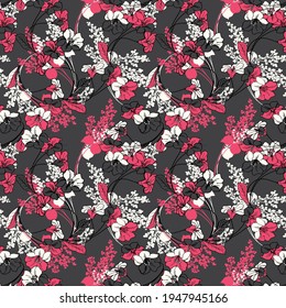 Resumen del patrón floral sin costuras. Estilo de la libertad. tela, cubiertas, fabricación, papel pintado, papel impreso, envoltura de regalo.