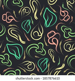 Resumen de patrones sin costura floral, diseño de vector botánico moderno
