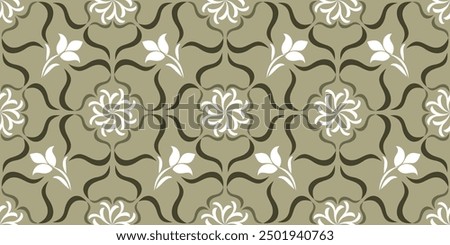 Abstract floral seamless pattern. Modern stylish texture repeating. Vector background.