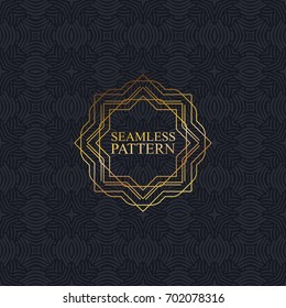 Abstract floral seamless pattern. Monochrome graphic element for textile or wrapper design. Seamless elegant texture with petals. Decorative stylish ornament. Vector abstract background