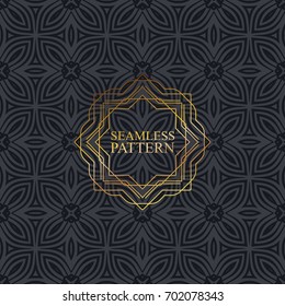 Abstract floral seamless pattern. Monochrome graphic element for textile or wrapper design. Seamless elegant texture. Decorative stylish ornament. Vector abstract background