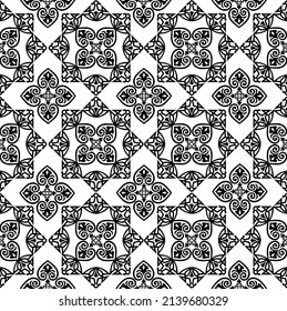 Abstract floral seamless pattern. Mosaic floral ornamental background. Muslim ornament in arab orient style with Arabic, Turkish, Indian motifs. Good for fabric, textile, wallpaper background desig