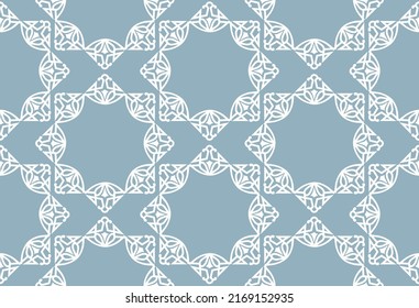 Abstract floral seamless pattern. Mosaic floral ornamental background. Muslim ornament in arab orient style with Arabic, Indian motifs. Good for fabric, textile, wallpaper or package background design