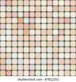 abstract floral seamless pattern, mosaic background