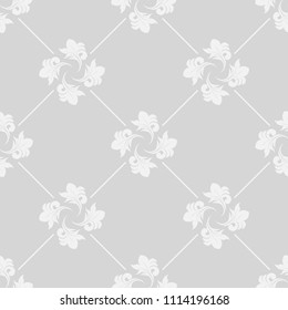 abstract floral seamless pattern with netting and leaves