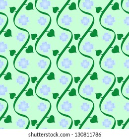 abstract floral seamless pattern on green