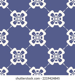 Abstract floral seamless pattern on purple background, design textile patchwork wallpaper elegant background