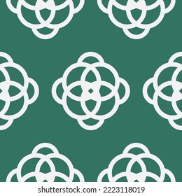 Abstraktes, nahtloses Muster auf grünem Hintergrund, eleganter Hintergrund