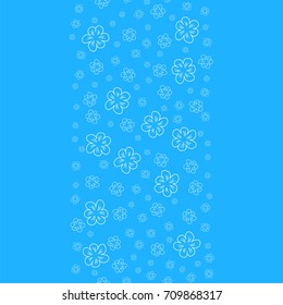 abstract floral Seamless pattern on blue background. For prints, greeting cards, invitations, wedding, birthday, party, Valentine's day. Vector illustration.