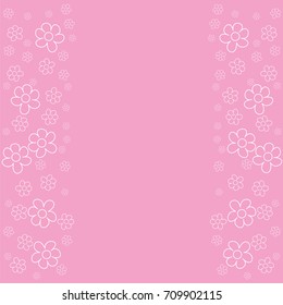 abstract floral Seamless pattern on pink background. For prints, greeting cards, invitations, wedding, birthday, party, Valentine's day. Vector illustration.