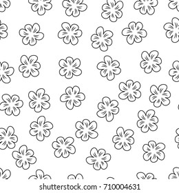 abstract floral seamless pattern on white background. For prints, greeting cards, invitations, wedding, birthday, party, Valentine's day. Vector illustration.