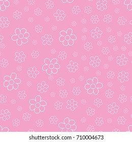 abstract floral Seamless pattern on pink background. For prints, greeting cards, invitations, wedding, birthday, party, Valentine's day. Vector illustration.