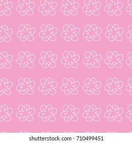 abstract floral Seamless pattern on pink background. For prints, greeting cards, invitations, wedding, birthday, party, Valentine's day. Vector illustration.