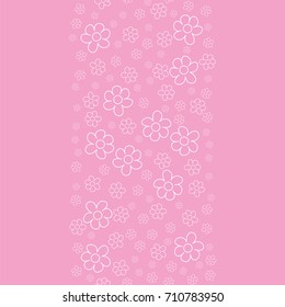 abstract floral Seamless pattern on pink background. For prints, greeting cards, invitations, wedding, birthday, party, Valentine's day. Vector illustration.