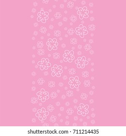 abstract floral Seamless pattern on pink background. For prints, greeting cards, invitations, wedding, birthday, party, Valentine's day. Vector illustration.