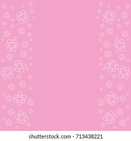 abstract floral Seamless pattern on pink background. For prints, greeting cards, invitations, wedding, birthday, party, Valentine's day. Vector illustration.