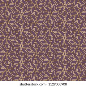 Abstract Floral Seamless Pattern. Organic Lines Vector Illustration.