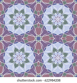 Abstract floral seamless pattern. In oriental style.