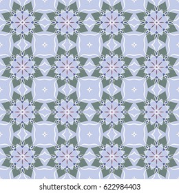 Abstract floral seamless pattern. In oriental style.