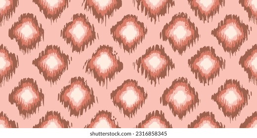 Abstract floral seamless pattern in pale warm colors. Retro endless background. Grunge dirty rhombs, geometric shapes. Print for wallpaper, fabric, clothes.