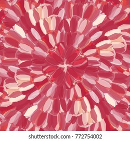 Abstract floral seamless pattern. Red passionate tile ornament.  