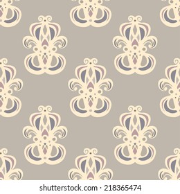 Abstract floral seamless pattern. Repeating background texture. Endless print. Fabric design. Wallpaper