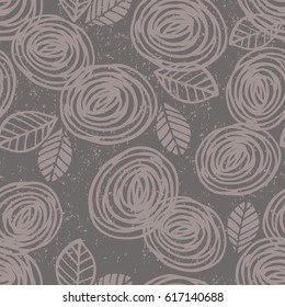Abstract floral seamless pattern with roses.